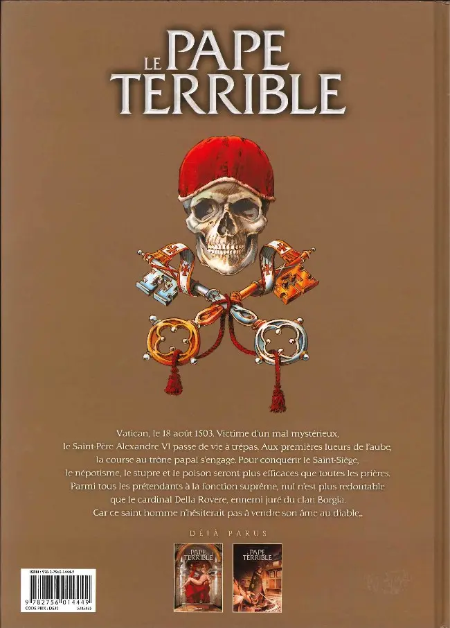 Verso de l'album Le Pape terrible Tome 1 Della Rovere