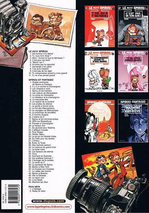 Verso de l'album Le Petit Spirou Tome 1 Dis bonjour à la dame!