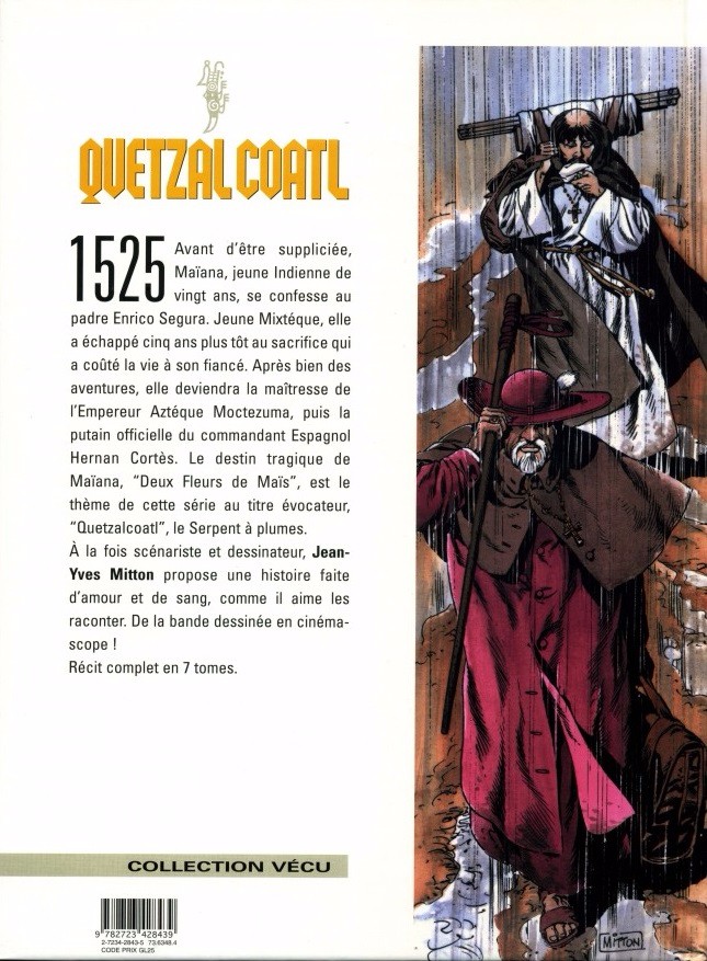 Verso de l'album Quetzalcoatl Tome 1 Deux fleurs de maïs
