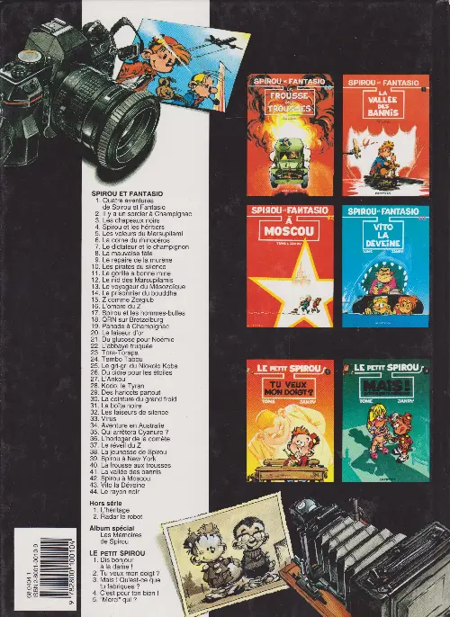Verso de l'album Spirou et Fantasio Tome 8 La mauvaise tête