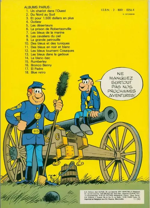 Verso de l'album Les Tuniques Bleues Tome 2 Du nord au sud
