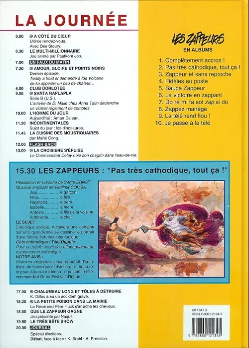 Verso de l'album Les Zappeurs Tome 2 Pas très cathodique, tout ça !