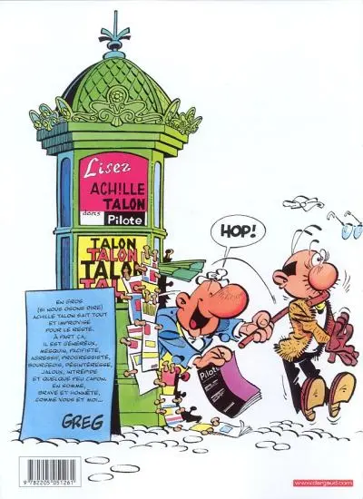 Verso de l'album Achille Talon Tome 45 Le maître est Talon