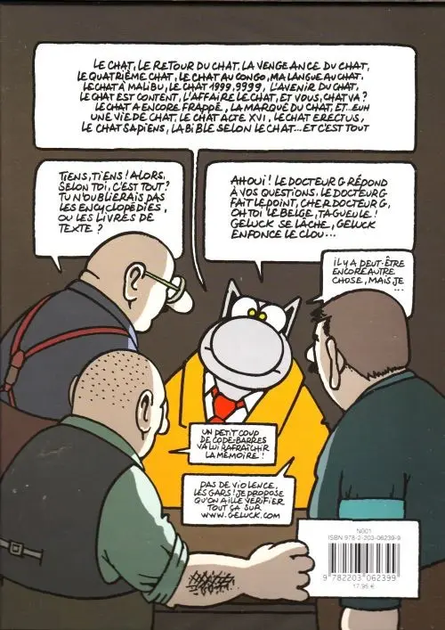 Verso de l'album Le Chat Tome 19 Le Chat passe à table