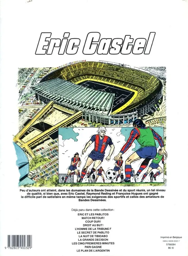 Verso de l'album Eric Castel Tome 11 Le plan de l'Argentin