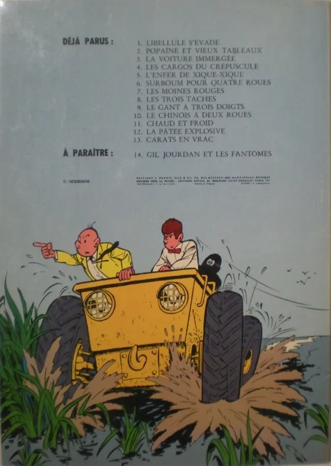 Verso de l'album Gil Jourdan Tome 13 Carats en vrac