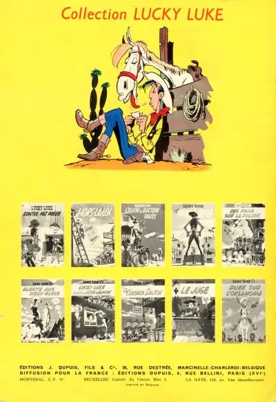 Verso de l'album Lucky Luke Tome 15 L'évasion des Dalton