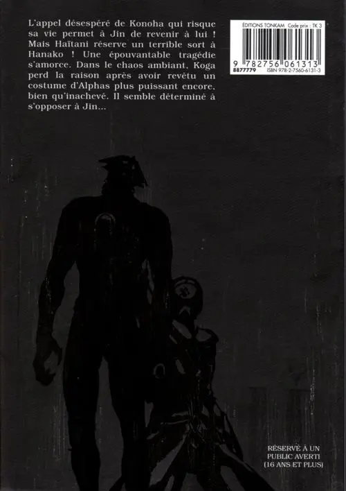 Verso de l'album Zetman 19