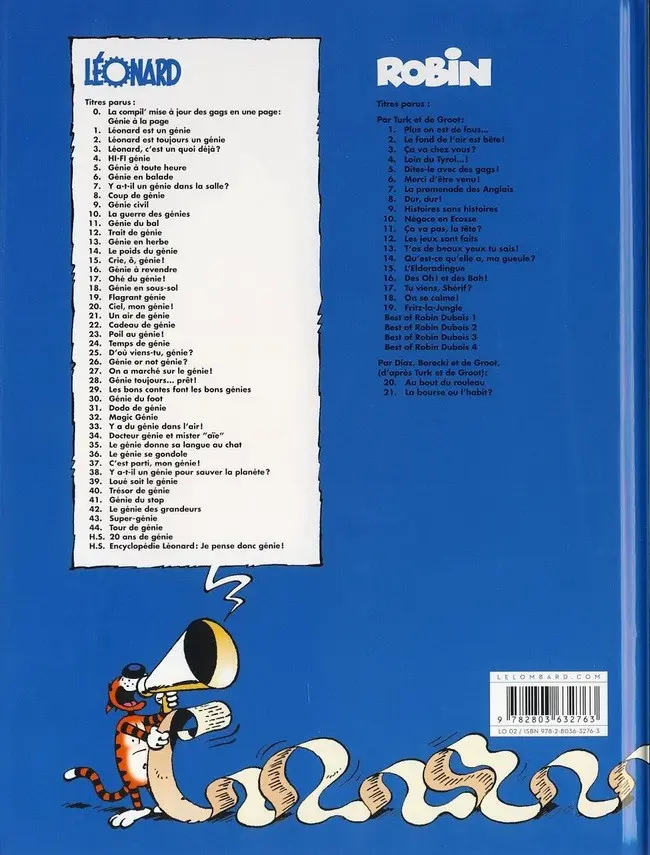 Verso de l'album Léonard Tome 44 Tour de génie
