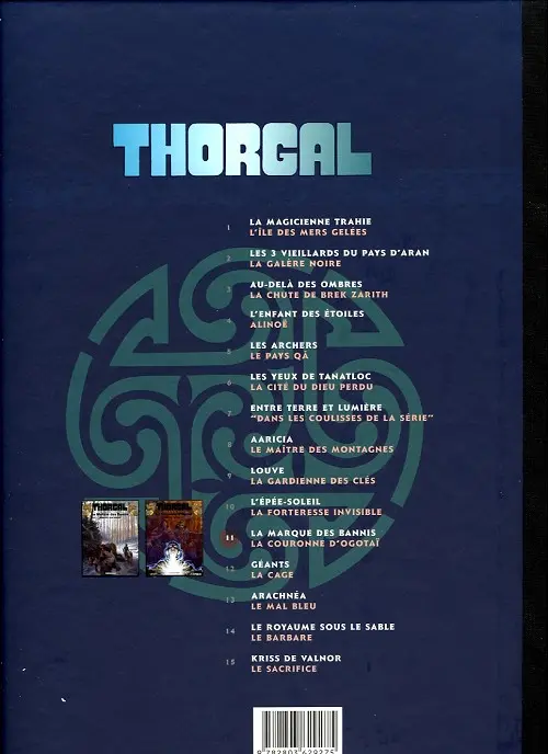 Verso de l'album Thorgal Tome 11 La marque des bannis / La couronne d'Ogotaï