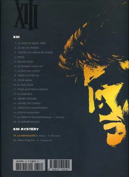 Verso de l'album XIII Tome 19 La mangouste