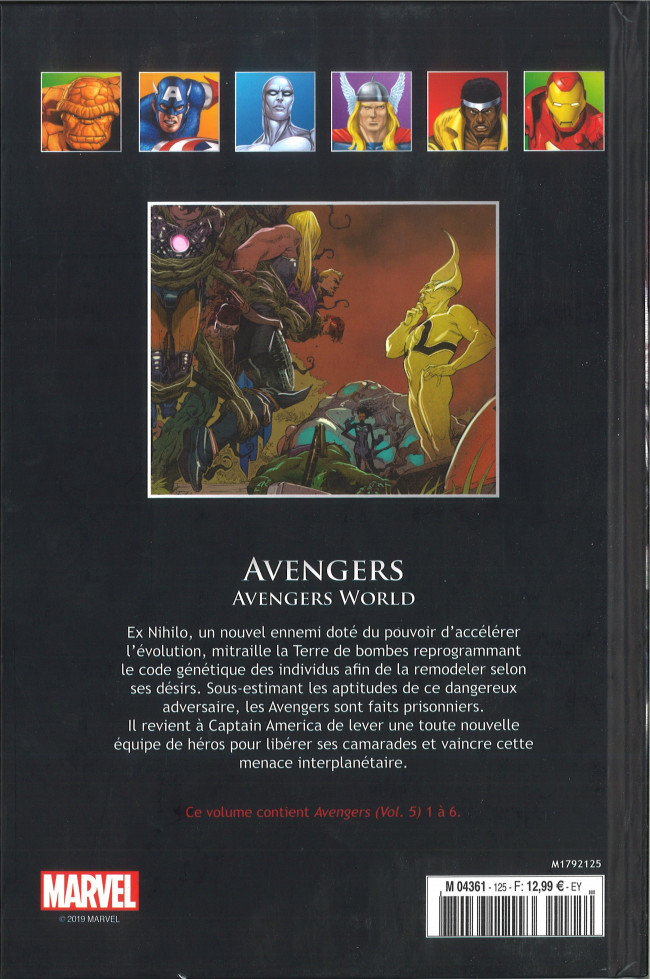 Verso de l'album Marvel Comics - La collection de référence Tome 125 Avengers - Avengers World
