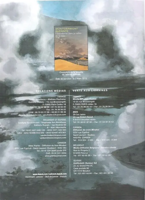 Verso de l'album Clair-obscur dans la vallée de la lune