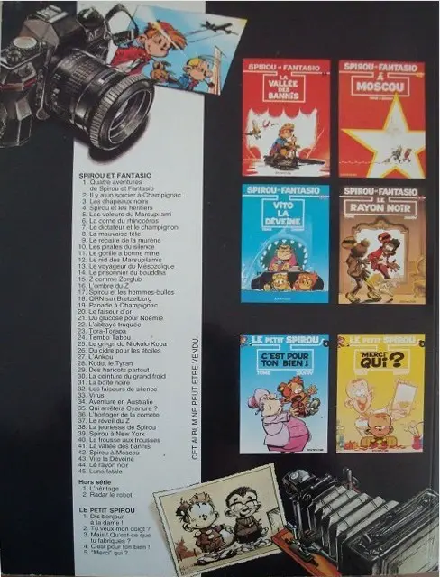 Verso de l'album Spirou et Fantasio Tome 34 Aventure en Australie