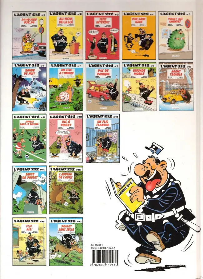 Verso de l'album L'Agent 212 Tome 14 Sauté de poulet
