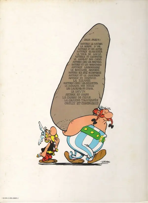 Verso de l'album Astérix Tome 18 Les lauriers de César