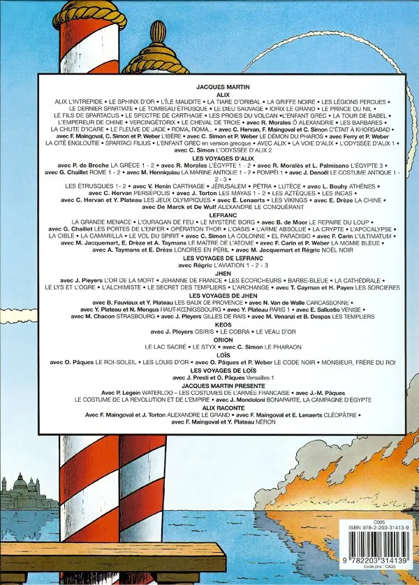 Verso de l'album Lefranc Tome 13 Le vol du spirit