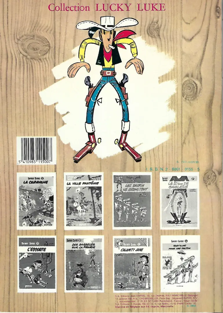 Verso de l'album Lucky Luke Tome 16 En remontant le Mississipi