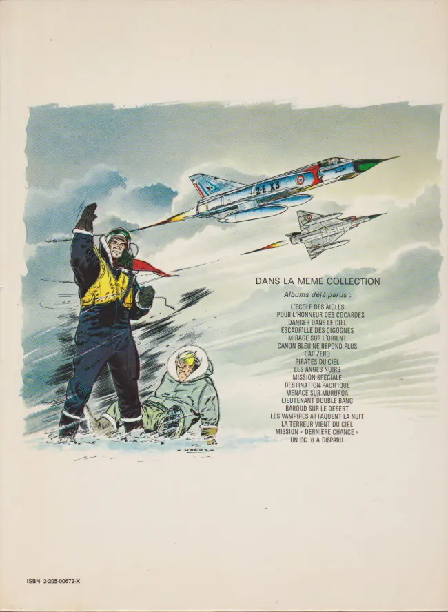 Verso de l'album Tanguy et Laverdure Tome 18 Un DC-8 a disparu