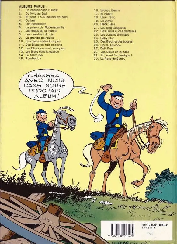 Verso de l'album Les Tuniques Bleues Tome 21 Les cinq salopards
