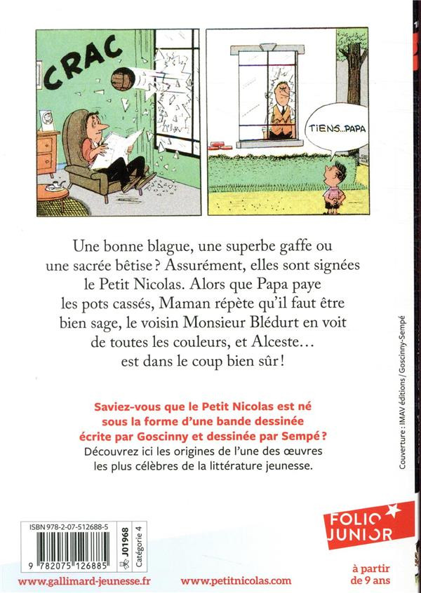 Verso de l'album Le Petit Nicolas La bande dessinée originale