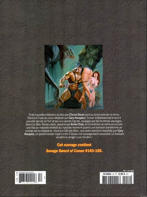 Verso de l'album The Savage Sword of Conan - La Collection Tome 52 Le code du loup