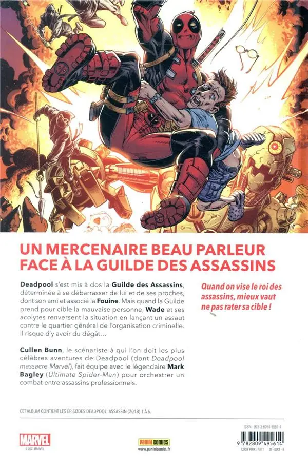 Verso de l'album Deadpool : Assassin