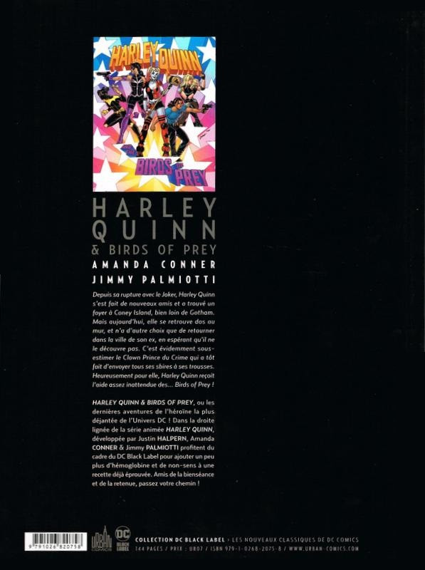 Verso de l'album Harley Quinn & Birds Of Prey