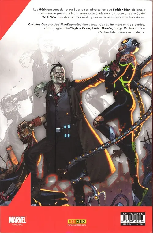 Verso de l'album Spider-geddon 001 Supérieure erreur