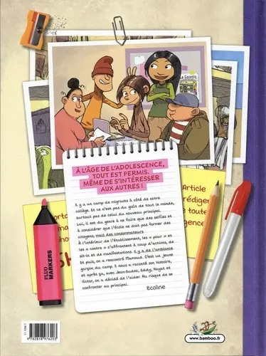 Verso de l'album Zap collège Les dossiers de Zap collège - Le trône de fer blanc