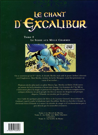Verso de l'album Le Chant d'Excalibur Tome 2 Le Sidhe aux Mille Charmes
