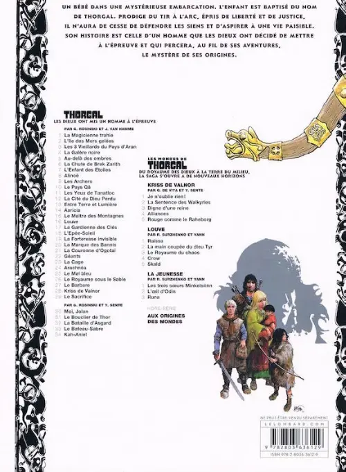 Verso de l'album Thorgal Tome 22 Géants