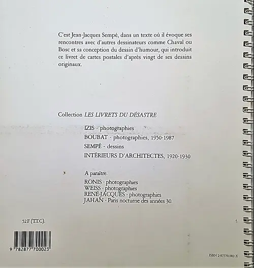 Verso de l'album Cartes postales