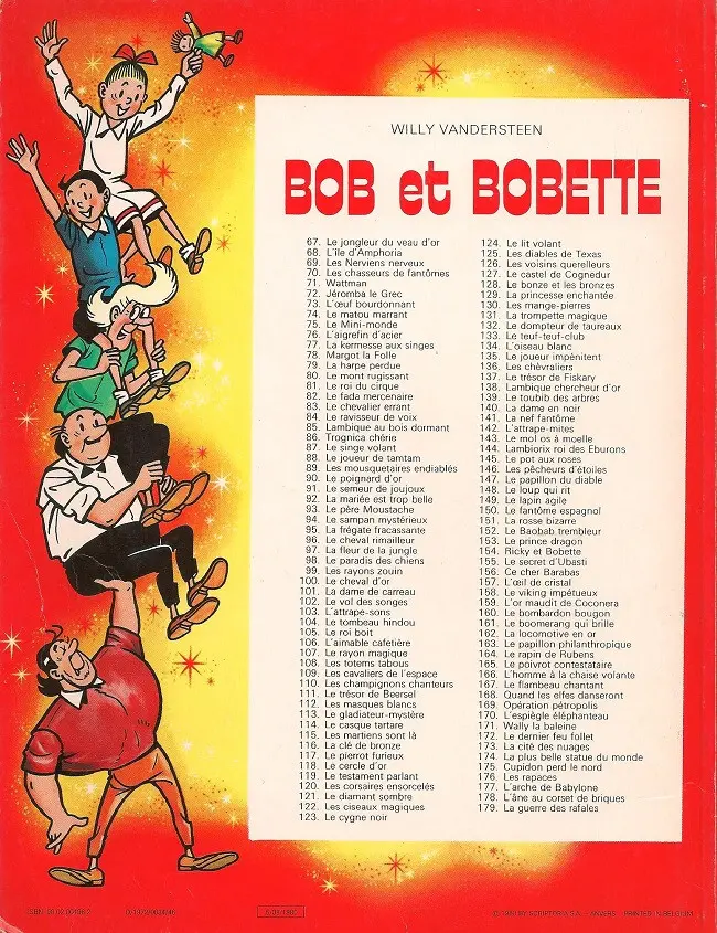 Verso de l'album Bob et Bobette Tome 129 La princesse enchantée