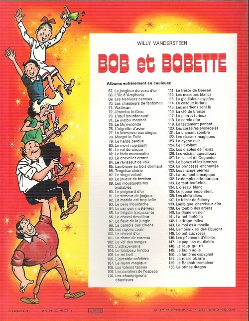 Verso de l'album Bob et Bobette Tome 148 Le loup qui rit