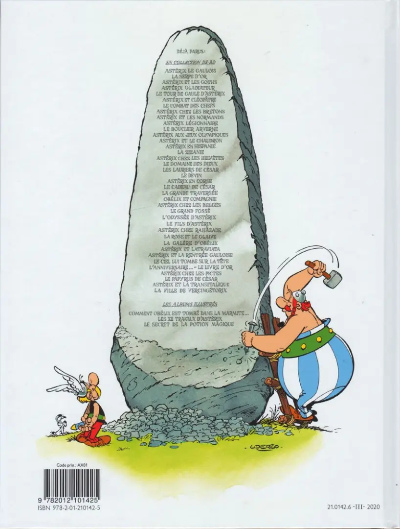 Verso de l'album Astérix Tome 10 Astérix légionnaire