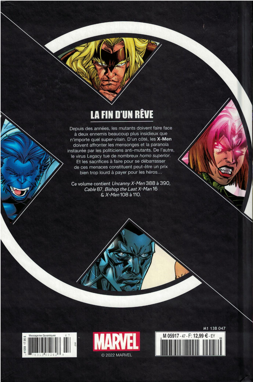 Verso de l'album X-Men - La Collection Mutante Tome 47 La fin d'un rêve
