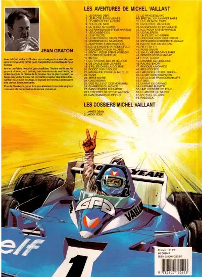 Verso de l'album Michel Vaillant Tome 37 L'inconnu des 1000 pistes