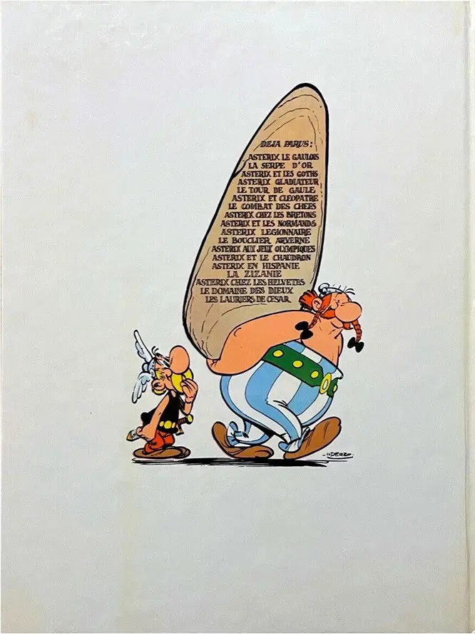 Verso de l'album Astérix Tome 18 Les lauriers de César