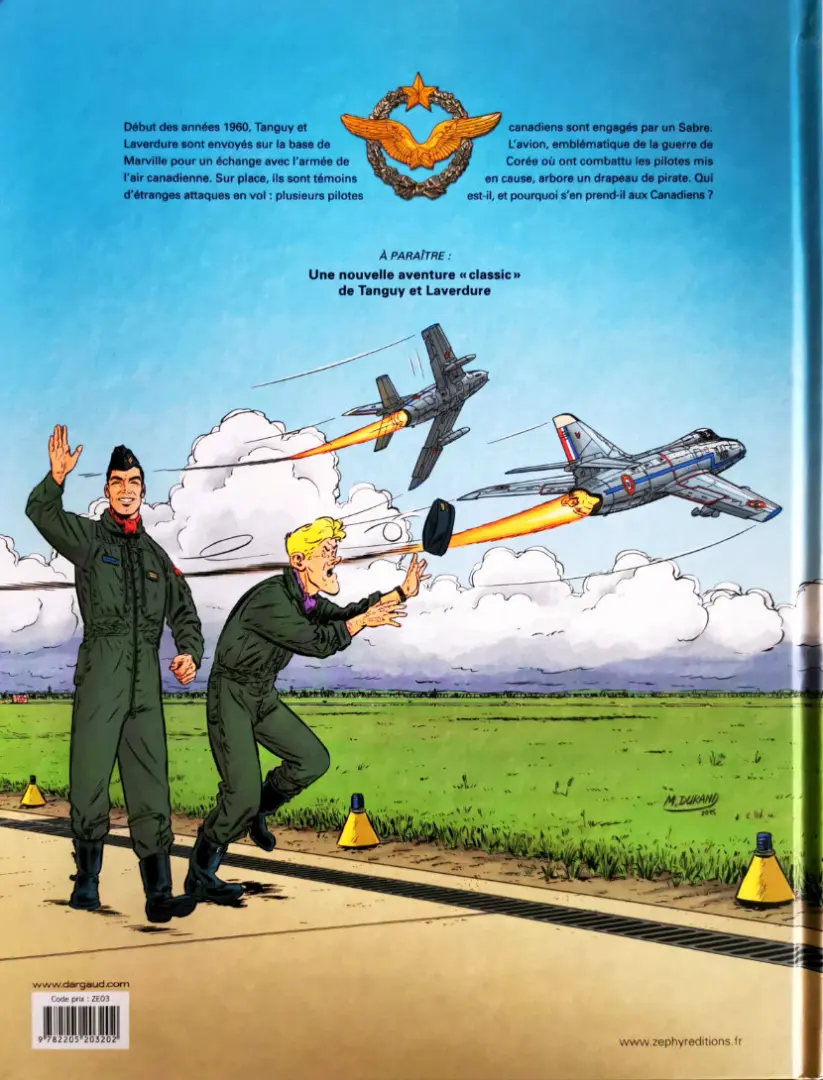 Verso de l'album Une aventure Classic de Tanguy et Laverdure Tome 5 Le Mystère du Sabre jaune