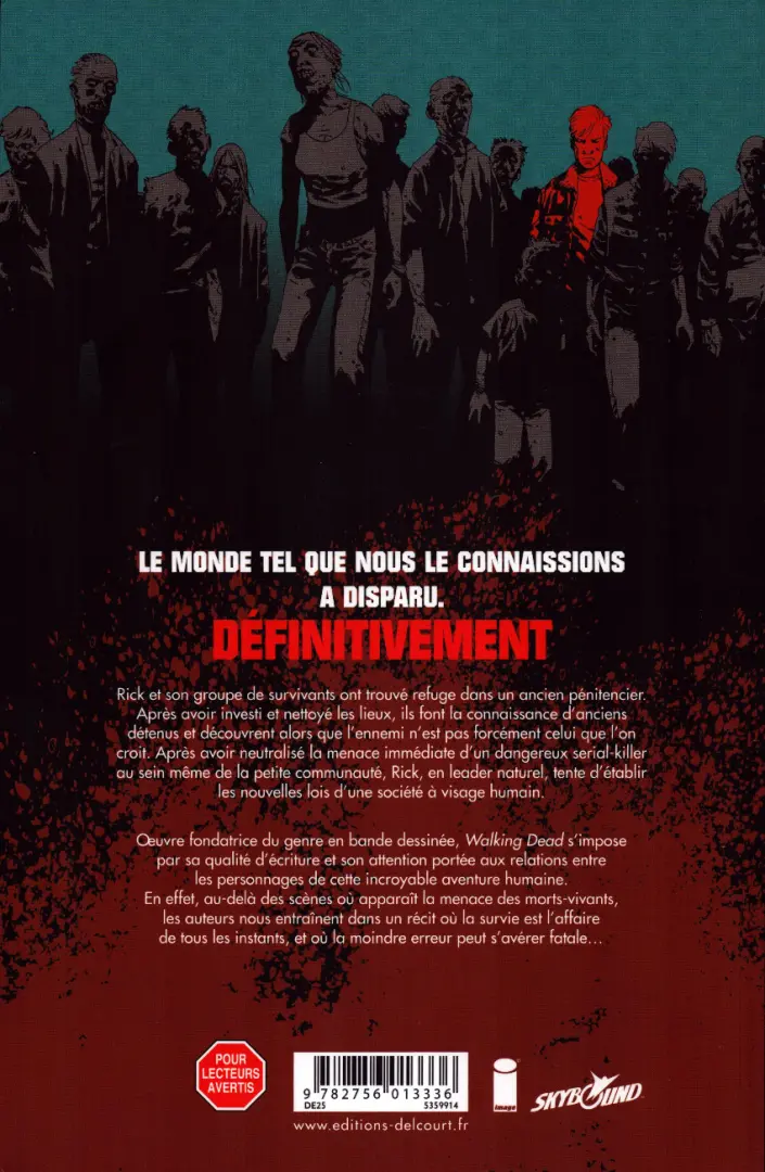 Verso de l'album Walking Dead Tome 4 Amour et mort
