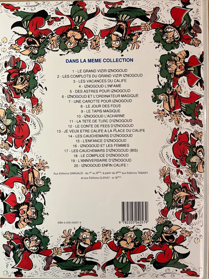 Verso de l'album Iznogoud Tome 3 Iznogoud et les vacances du calife