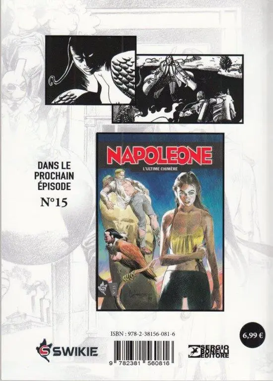 Verso de l'album Napoleone N° 14 Le Duel