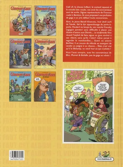 Verso de l'album Les Commerciaux Tome 6 Vente subliminale