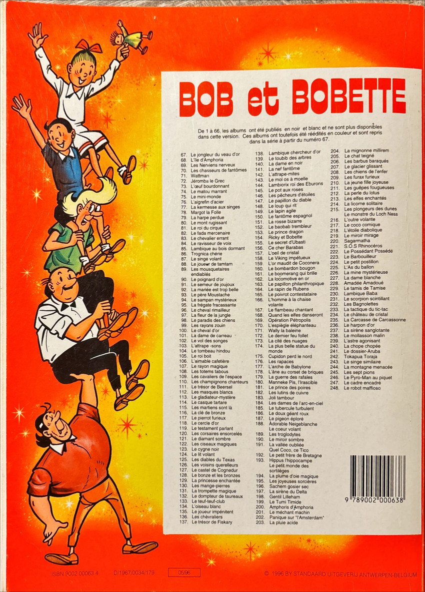 Verso de l'album Bob et Bobette Tome 76 L'aigrefin d'acier