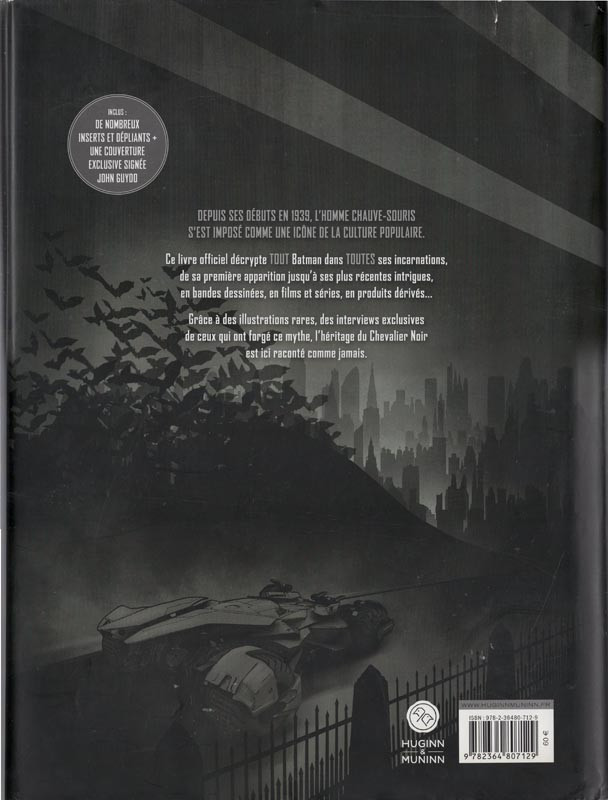 Verso de l'album Batman - L'histoire complète du chevalier noir