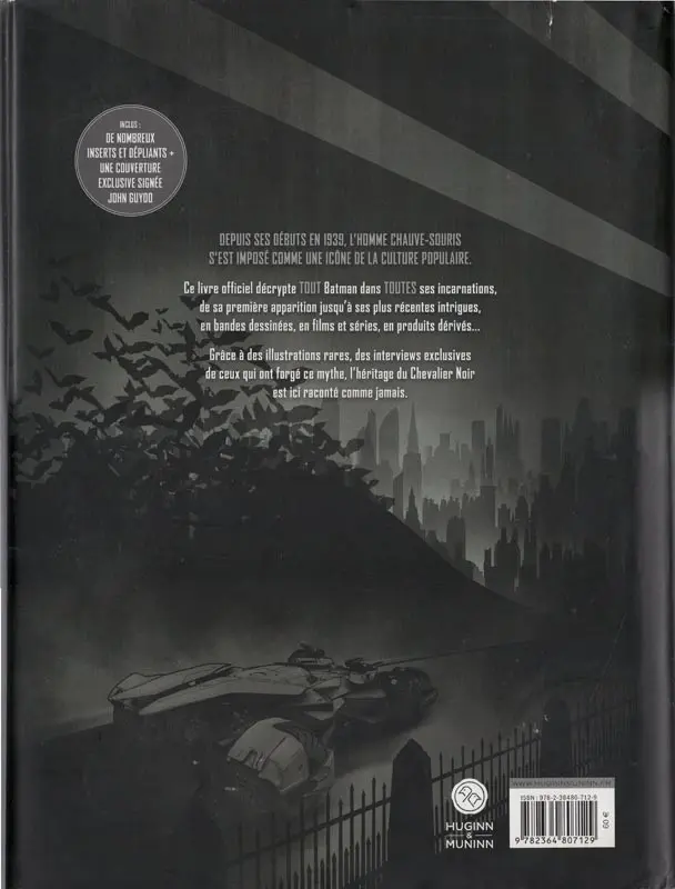 Verso de l'album Batman - L'histoire complète du chevalier noir