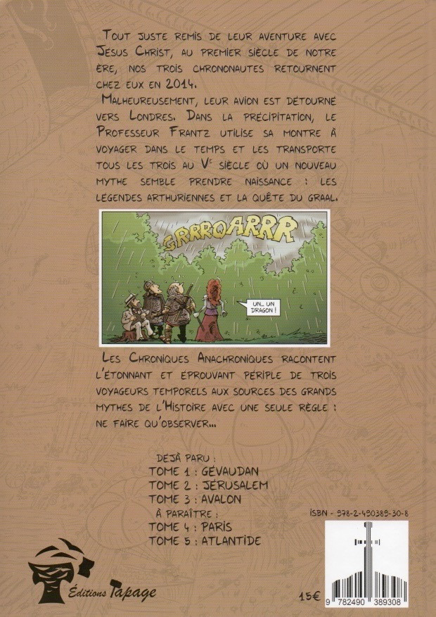 Verso de l'album Les Chroniques anachroniques Tome 3 Avalon