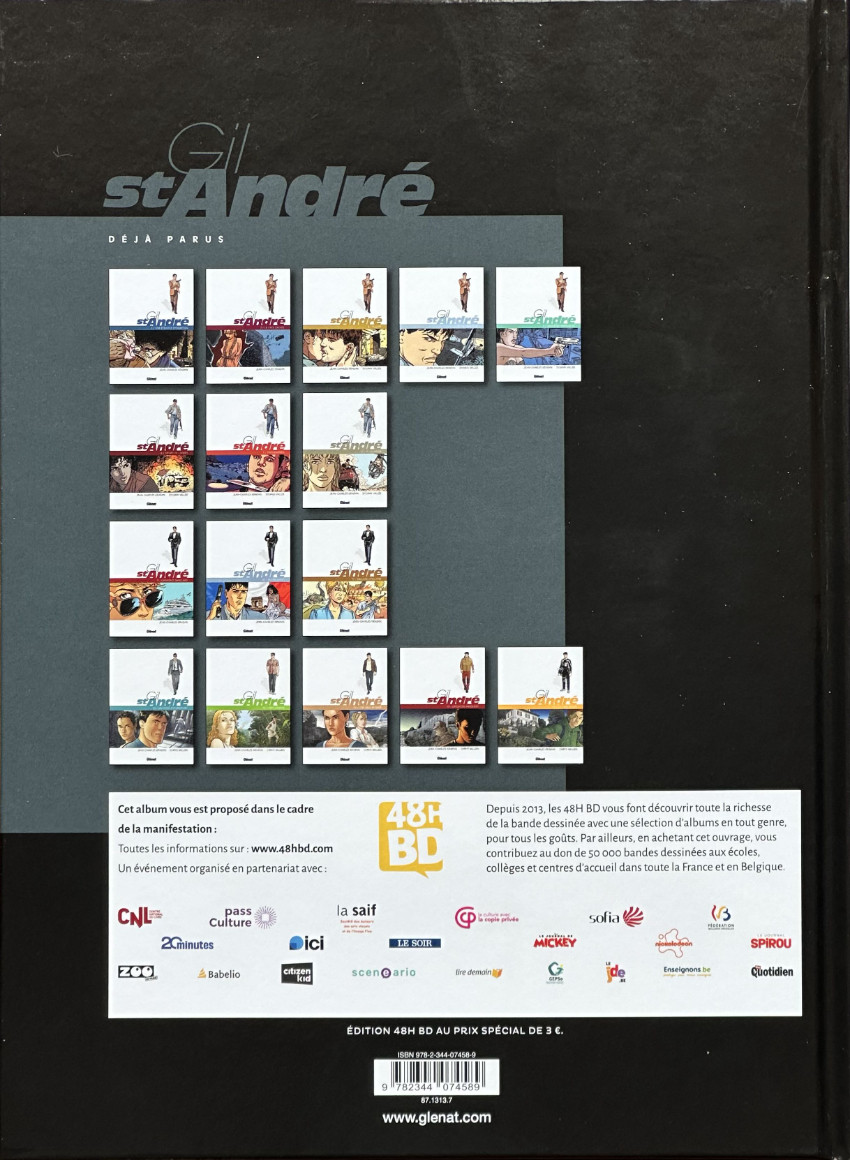 Verso de l'album Gil St André Tome 1 Une Etrange Disparition