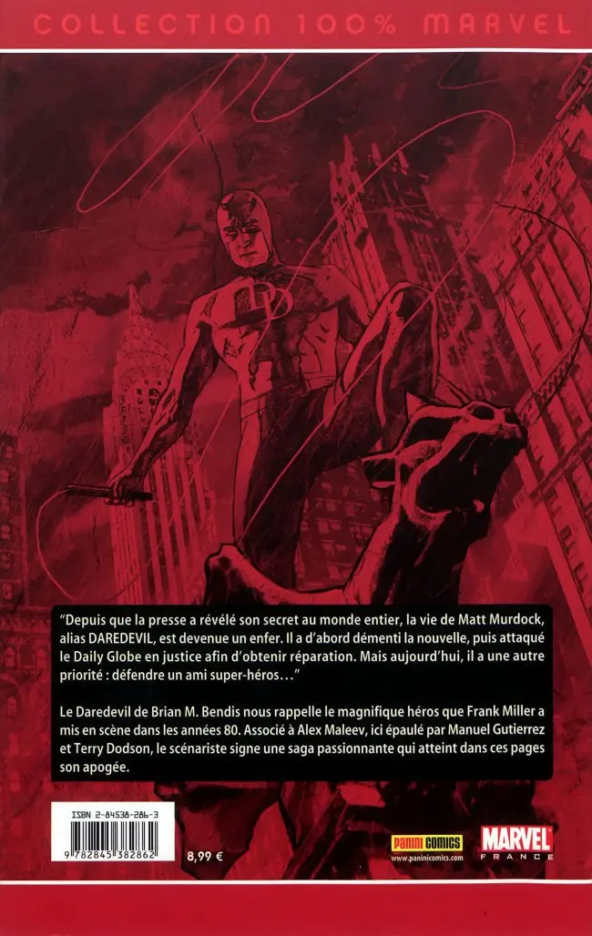 Verso de l'album Daredevil Tome 6 Le procès du siècle